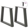 vidaXL Coffee Table Legs V-Shape 2 pcs Anthracite 70x(42-43.3) cm Steel