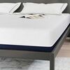 vidaXL Mattress White and Blue 200 x 200 cm Gel Memory Foam