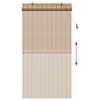 vidaXL Roller Blind with Curtains Manual Nature 100 x 220 cm Bamboo