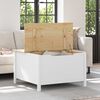 vidaXL Coffee Table White and Honey Brown 79.5 x 79.5 x 49 cm