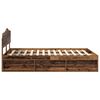 vidaXL Bed Frame with Headboard Old Wood 160 x 200 cm Solid Pine Wood