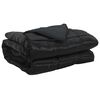 vidaXL Full Year Duvet Black 200 x 155 cm Satin and Microfiber