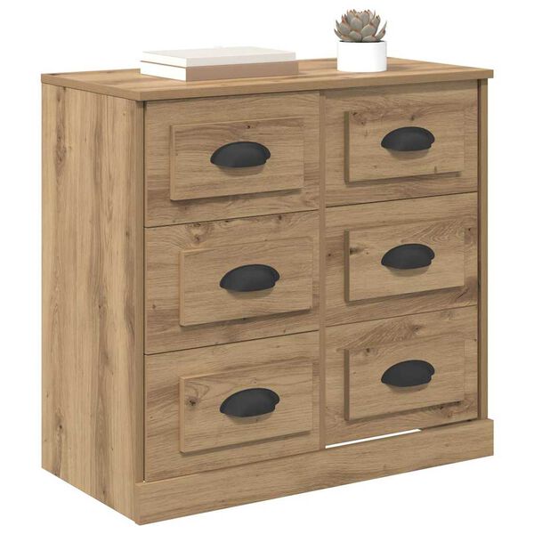 vidaXL Sideboard Artisan Oak 70 x 35.5 x 67.5 cm Engineered Wood