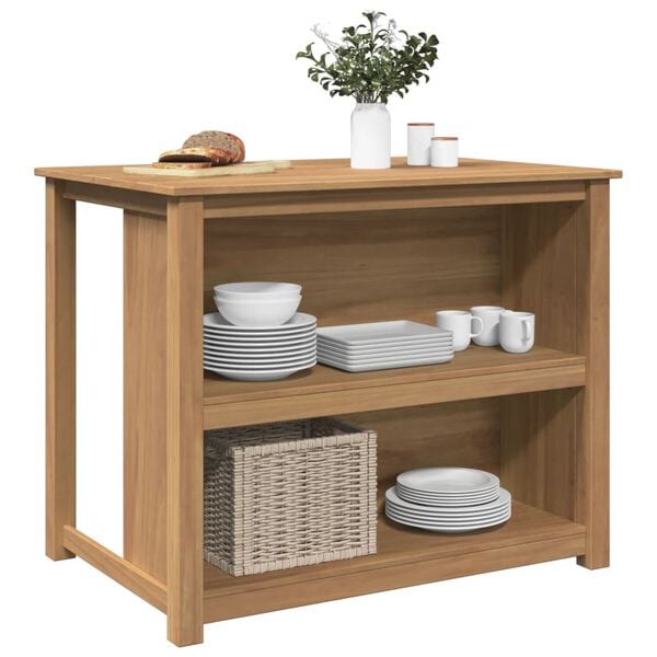 vidaXL Kitchen Island Panama 112x77x90 cm Solid Wood Pine