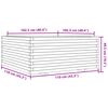 vidaXL Garden Planter Wax Brown 110x110x49.5 cm Solid Wood Pine