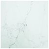 vidaXL Table Top White 70x70 cm 6 mm Tempered Glass with Marble Design