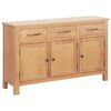 vidaXL Sideboard Brown 112 x 33.5 x 70 cm Solid oak wood