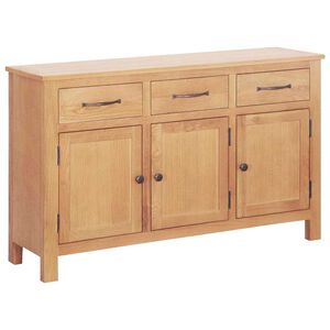 vidaXL Sideboard Brown 112 x 33.5 x 70 cm Solid oak wood