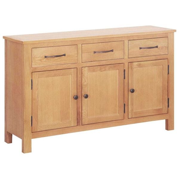 vidaXL Sideboard Brown 112 x 33.5 x 70 cm Solid oak wood
