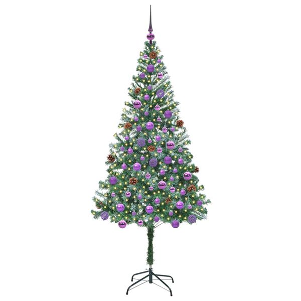 vidaXL Artificial Christmas Tree with Stand Green 180 cm PVC and Steel