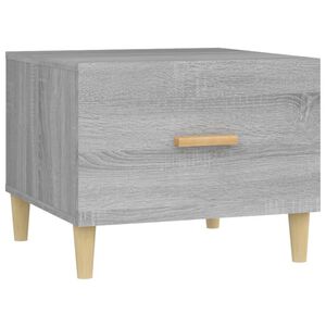 vidaXL Coffee Table Grey Sonoma 50x50x40 cm Engineered Wood