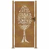 vidaXL Garden Gate 100x175 cm Corten Steel Tree Design