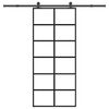 vidaXL Sliding Door with Hardware Set 90x205 cm ESG Glass&Aluminium