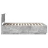 vidaXL Bed Frame Concrete Grey 135 x 190 cm Engineered Wood