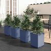 vidaXL Planters 4 pcs Blue Grey 30x30x37 cm Polypropylene