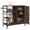 vidaXL Kitchen Trolley Brown Oak 87.5x38.5x84.5 cm Engineered Wood