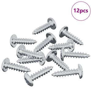 vidaXL Screw 12 pcs Silver M4 x 16 mm Steel