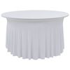 vidaXL 2 pcs Stretch Table Covers with Skirt 150x74 cm White