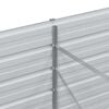 vidaXL Garden Raised Bed 400x80x77 cm Galvanized Steel Silver