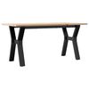 vidaXL Coffee Table Y-Frame 100x50x45 cm Solid Wood Pine and Steel