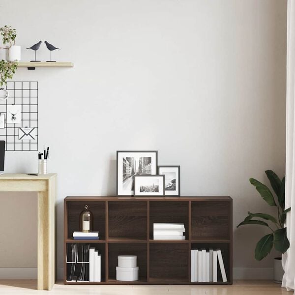 vidaXL Book Cabinet/Sideboard Brown Oak 66x30x130 cm Engineered Wood