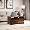 vidaXL Coffee Table with LED Lights Smoked Oak Engineered Wood