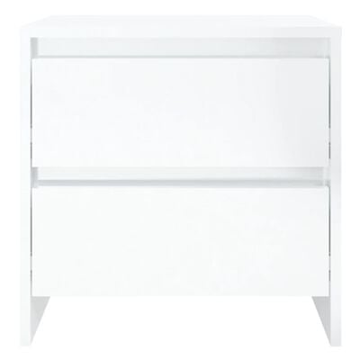vidaXL Bedside Cabinets 2 pcs High Gloss White 45x34.5x44.5 cm Engineered Wood
