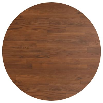 vidaXL Round Table Top Dark Brown Ø60x1.5 cm Treated Solid Wood Oak