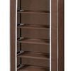 Fabric Shoe Cabinet with Cover 162 x 57 x 29 cm Brown
