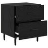 vidaXL Bedside Cabinet Black Oak 40 x 35 x 47.5 cm Engineered Wood