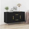 vidaXL Sideboard Black Oak 100 x 36 x 60 cm Engineered Wood