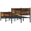 vidaXL Metal Bed Frame without Mattress Smoked Oak 120x200 cm