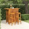 vidaXL 3 Piece Garden Bar Set Solid Wood Acacia