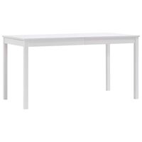 vidaXL Dining Table White 140x70x73 cm Pinewood