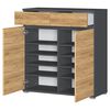 Germania Shoe Cabinet GW-Lissabon Oak and Anthracite