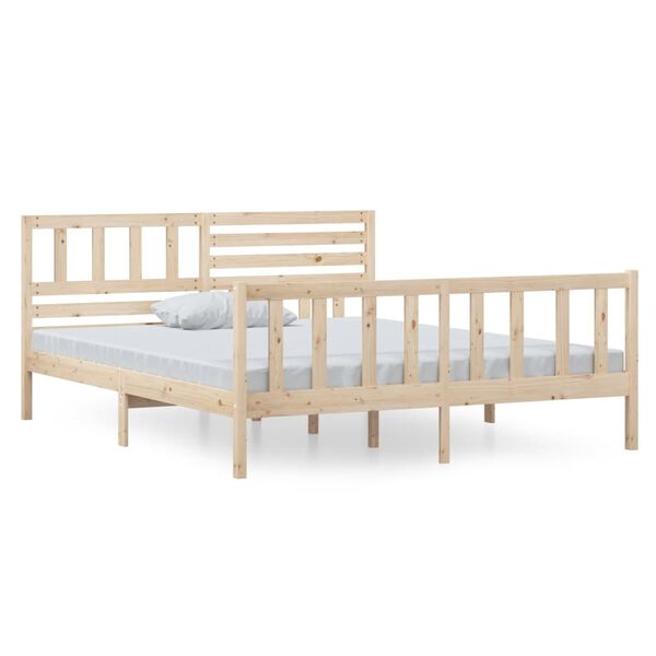 vidaXL Bed Frame without Mattress Double Solid Wood