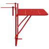 vidaXL Hanging Balcony Table Red 60 x 39 x 65 cm Steel