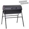 vidaXL Barrel Grill with 2 Cooking Grids 3 pcs 80 x 73 x 90 cm Metal
