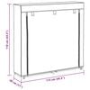 vidaXL Shoe Cabinet with Cover Cream 115x28x110 cm Fabric