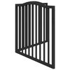vidaXL Dog Gate Foldable 2 Panels Black 160 cm Poplar Wood
