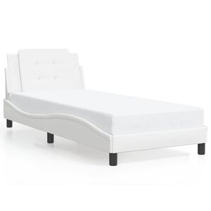 vidaXL Bed Frame without Mattress "Zadar" White 80x200 cm Faux Leather