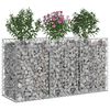 vidaXL Gabion Raised Bed Silver 150 x 50 x 80 cm Galvanised Steel