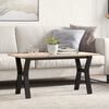 vidaXL Coffee Table Y-Frame 100x50x45 cm Solid Wood Pine and Steel