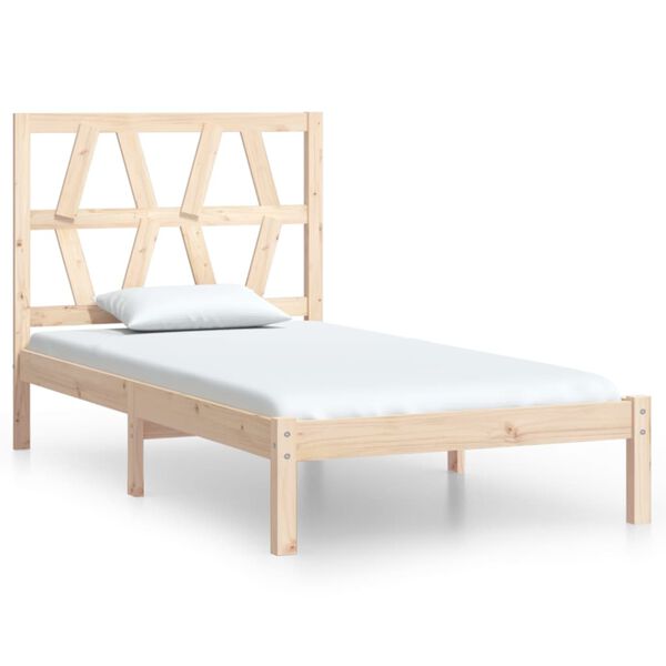 vidaXL Bed Frame without Mattress Solid Wood Small Single