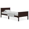 vidaXL Bed Frame without Mattress Dark Brown Solid Wood Pine 90x200 cm