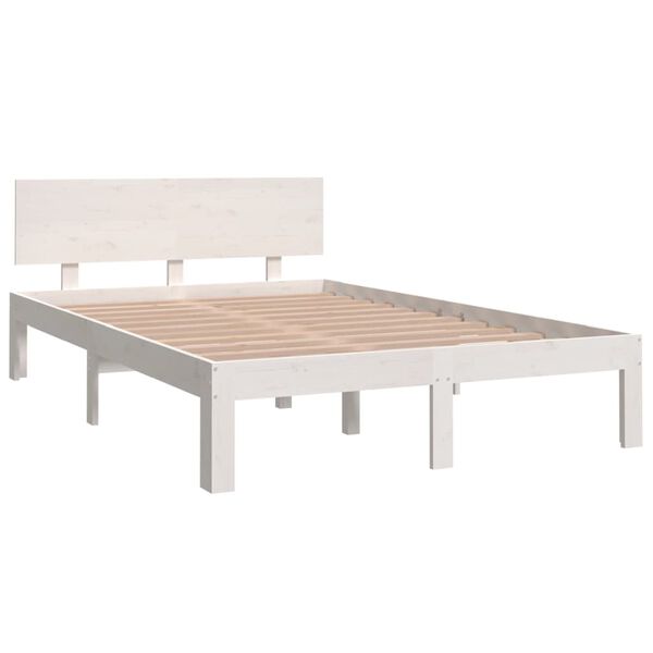 vidaXL Bed Frame without Mattress White 120x190cm Small Double