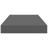 vidaXL Floating Wall Shelf High Gloss Grey 40x23x3.8 cm MDF