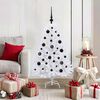 vidaXL Artificial Hinged Christmas Tree White 120 cm PVC and Steel