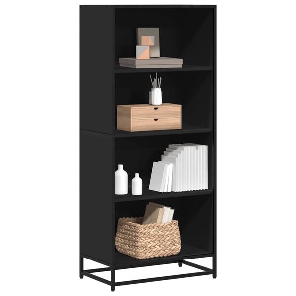 vidaXL Bookcase Black 60x35x139 cm Engineered Wood