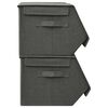 vidaXL Stackable Storage Boxes with Lid Set of 8 pcs Fabric Anthracite